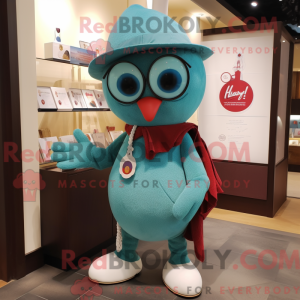 Teal Cherry mascottekostuum...