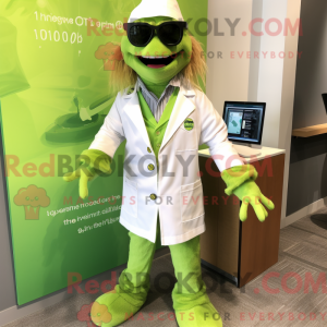 Lime Green Doctor mascot...