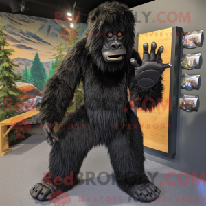 Black Sasquatch mascot...