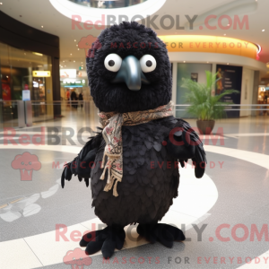 Sort Kiwi maskot kostume...