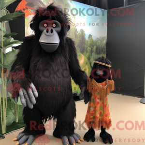 Black Orangutan mascot...