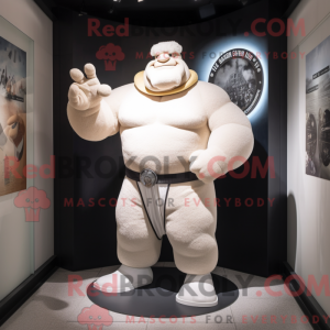 White Strongman mascot...