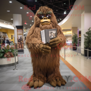 Brown Sasquatch mascot...