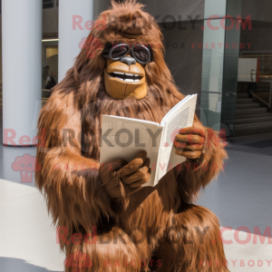 Brown Sasquatch mascot...