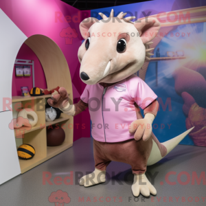 Pink Armadillo mascot...