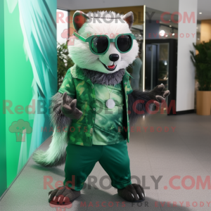 Groene das mascottekostuum...