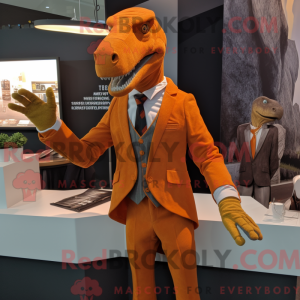 Orange Spinosaurus mascot...