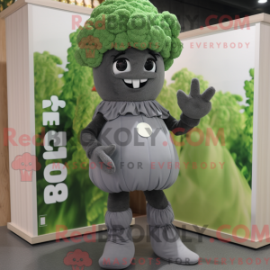 Gray Broccoli mascot...