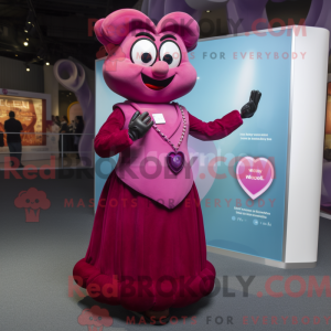 Magenta Heart mascot...