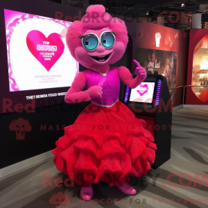 Magenta Heart maskot...