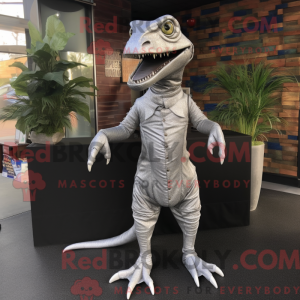 Silver Coelophysis mascot...