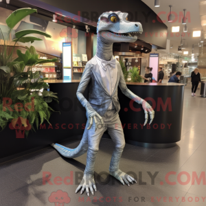 Silver Coelophysis mascot...