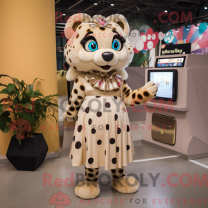 Beige Leopard maskot...