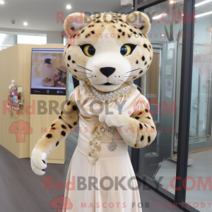 Beige Leopard mascot...