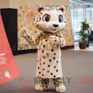 Beige Leopard mascot...