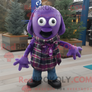 Purple Squid mascot costume...