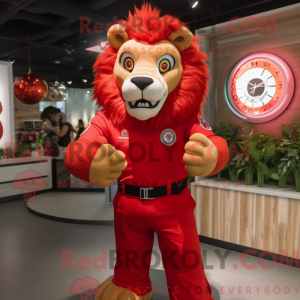 Red Tamer Lion mascot...