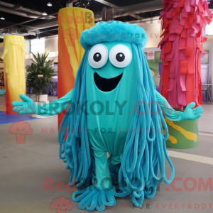 Turquoise Spaghetti mascot...