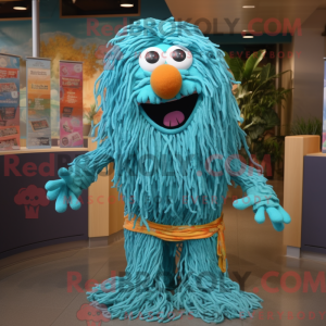 Turquoise Spaghetti mascot...