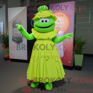 Limegrøn Pho maskot kostume...