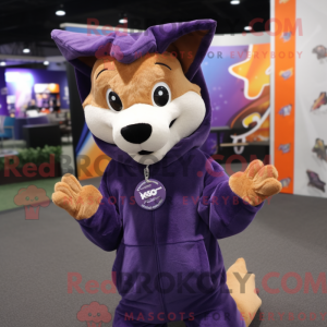 Purple Dingo mascot costume...