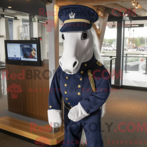 Navy Horse mascot costume...