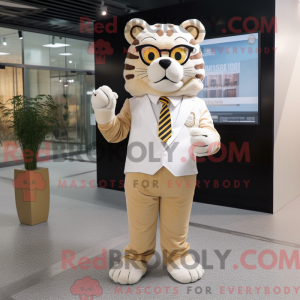 Beige Tiger mascot costume...