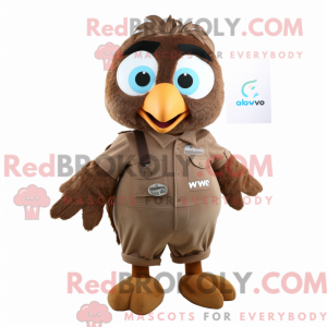 Brown Dove maskot kostume...