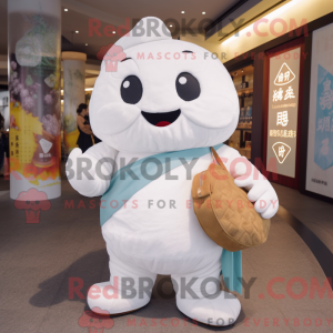 Wit Dim Sum mascottekostuum...