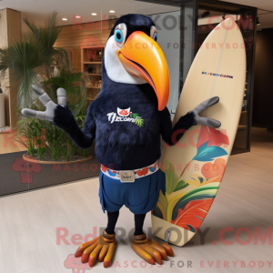Navy Toucan mascot costume...