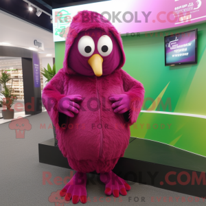 Magenta Kiwi Maskottchen...