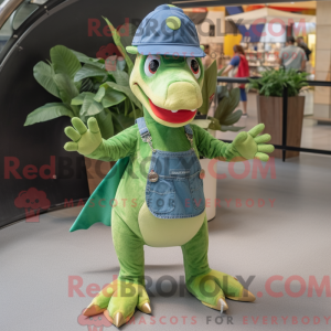 Green Pterodactyl mascot...