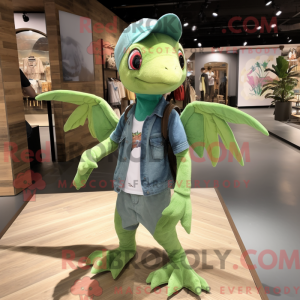 Green Pterodactyl mascot...