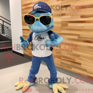 Navy Geckos maskot kostume...