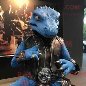 Blue Komodo Dragon mascot...