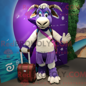 Purple Goat maskot...