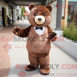 Brun Teddy Bear maskot...