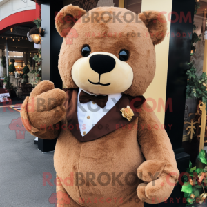 Brun Teddy Bear maskot...