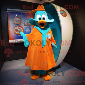 Teal Orange Maskottchen...