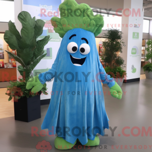 Blue Celery mascot costume...