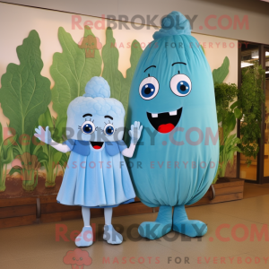 Blue Celery mascot costume...