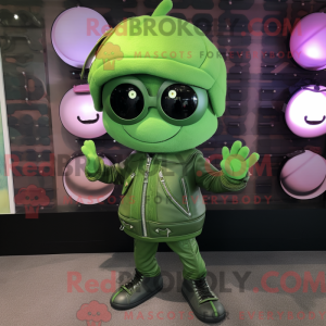 Green Plum mascot costume...