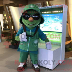 Grønn Doctor maskot drakt...