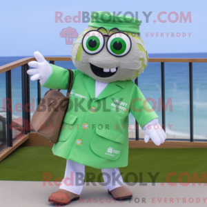 Green Doctor mascot costume...