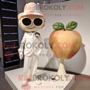 Tan Apple maskot kostume...