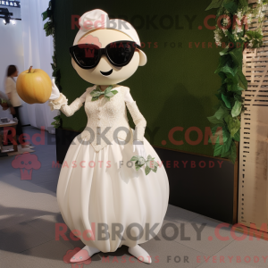 Tan Apple maskot kostume...