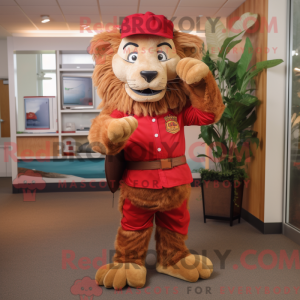 Red Lion maskot kostume...