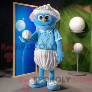 Blue Golf Ball mascot...