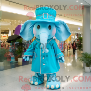 Turquoise Elephant mascot...