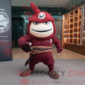 Maroon Samurai mascot...